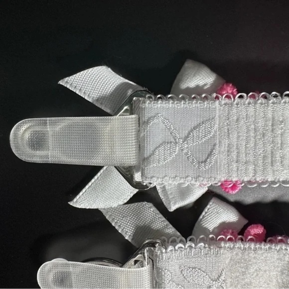 6 pcs. 18cm wide Garter belt straps. With cute pink and white 🌼 daisies - Picture 5 of 7